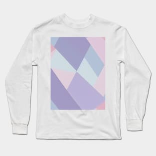 Abstract Geometric Pattern, purple and pink pastel Long Sleeve T-Shirt